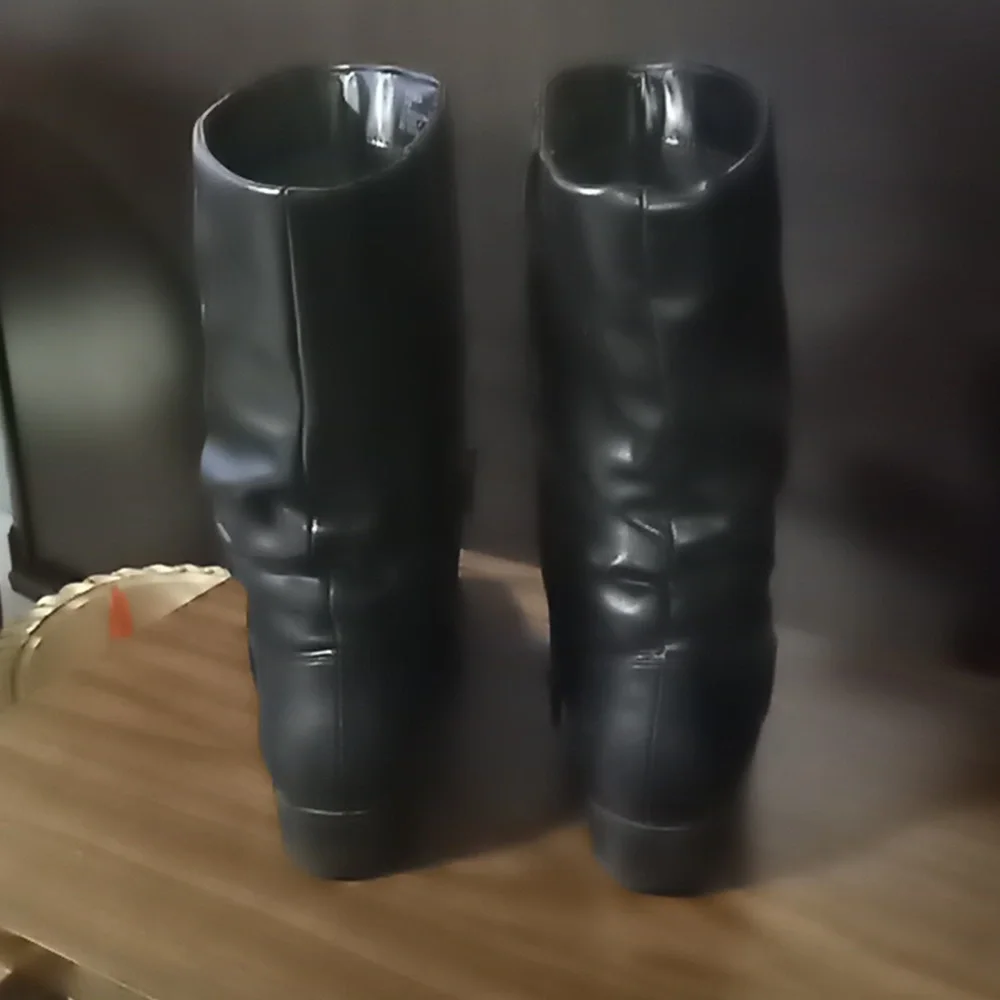 East 5th Mid-Calf Black Slouch Boots Booties Junction Sz 6